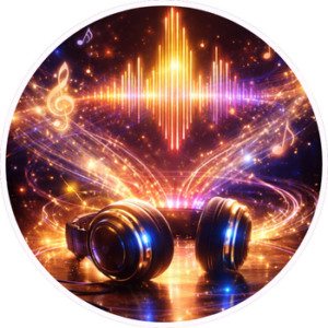 Studio nagraniowe Maciej Janas Wizualizacja dźwięku i profesjonalne słuchawki studyjne